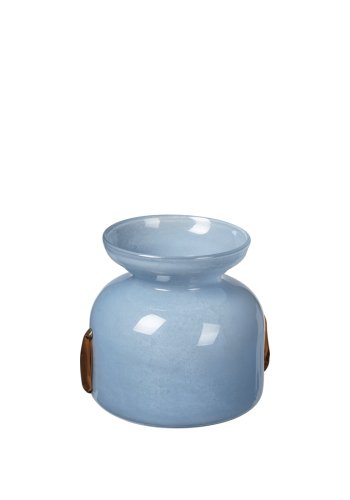 BROSTE COPENHAGEN Vera vase, rund - serenity lysebl glas