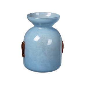 BROSTE COPENHAGEN Vera vase, rund - bl mundblst glas (21)