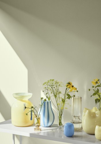 BROSTE COPENHAGEN Vera vase, rund - meerkat brun glas