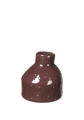 BROSTE COPENHAGEN Silas vase, rund - smoked paprika glas