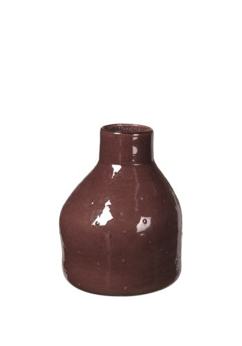 BROSTE COPENHAGEN Silas vase, rund - smoked paprika glas