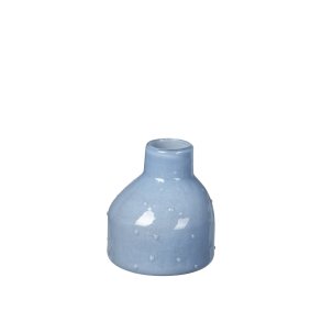 BROSTE COPENHAGEN Silas vase, rund - serenity lysebl glas