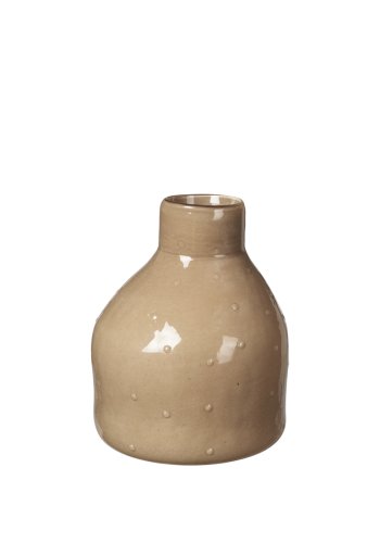 BROSTE COPENHAGEN Silas vase, rund - light sand glas