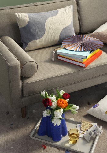 BROSTE COPENHAGEN Billie vase - intense bl glas