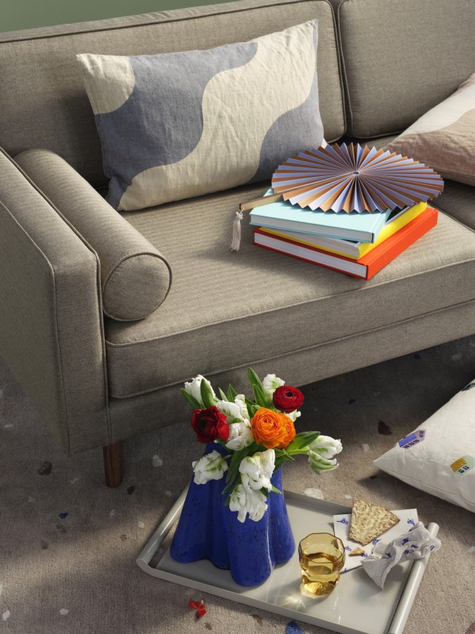 BROSTE COPENHAGEN Billie vase - intense bl glas