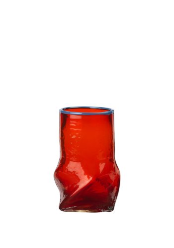 BROSTE COPENHAGEN Ellen vase - rd glas