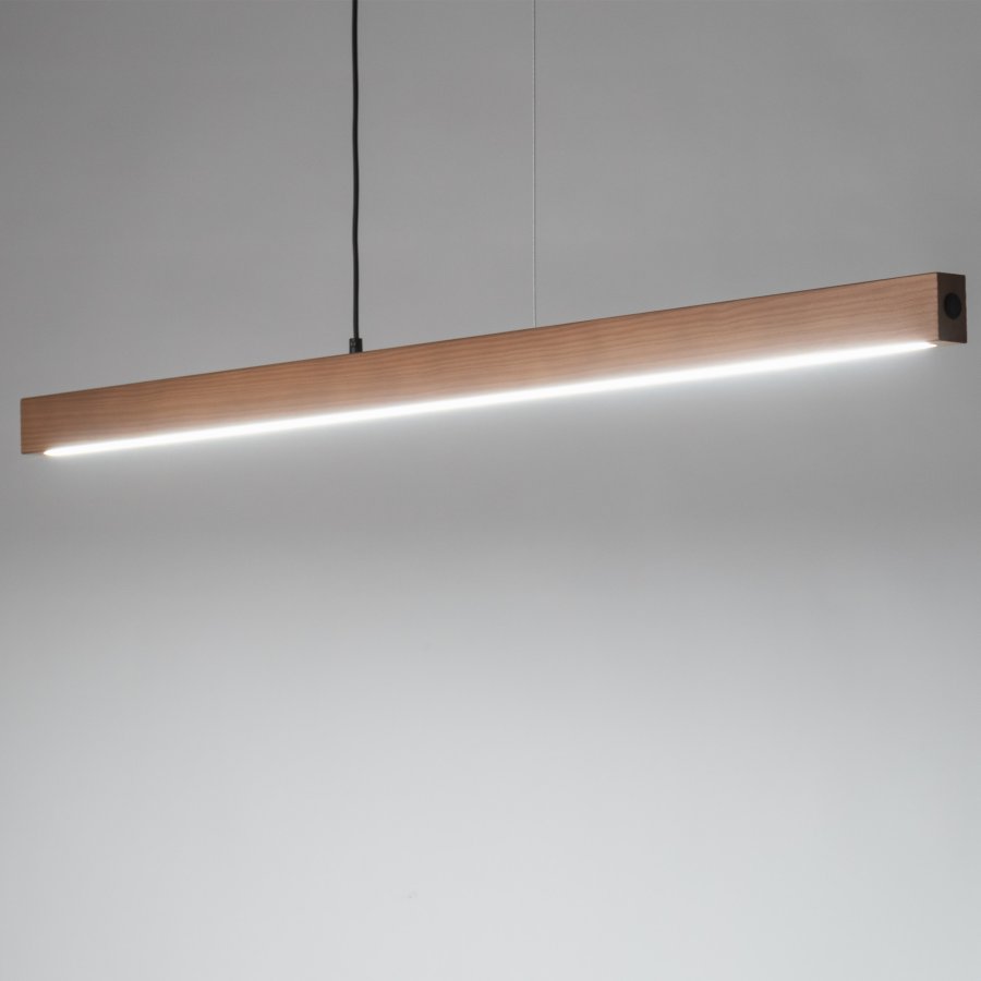 TK Teo LED loftlampe 1260 - natur tr og sort metal