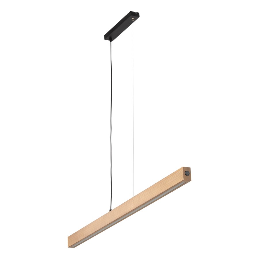 TK Teo LED loftlampe 1260 - natur tr og sort metal