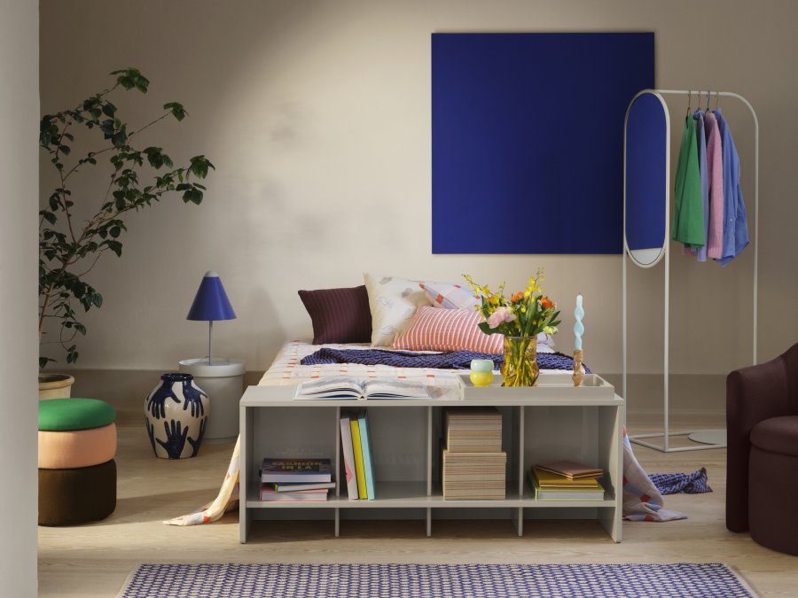 BROSTE COPENHAGEN Agate lysestage (st af 3), farvet glas (: 9 cm)