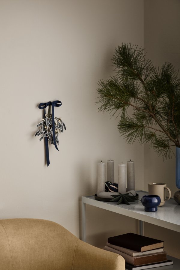 BROSTE COPENHAGEN Agate lysestage (st af 3), farvet glas (: 9 cm)