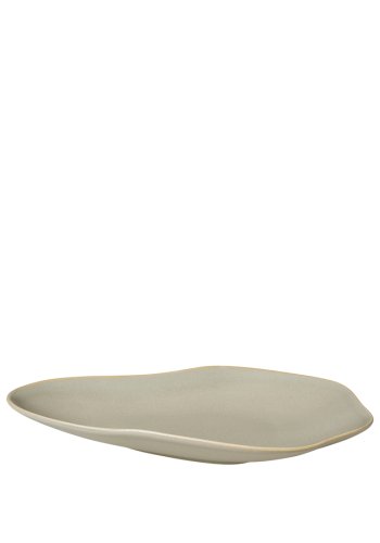 BROSTE COPENHAGEN Limfjord desserttallerken, organisk - mat lysegr stentj (14,8x24)