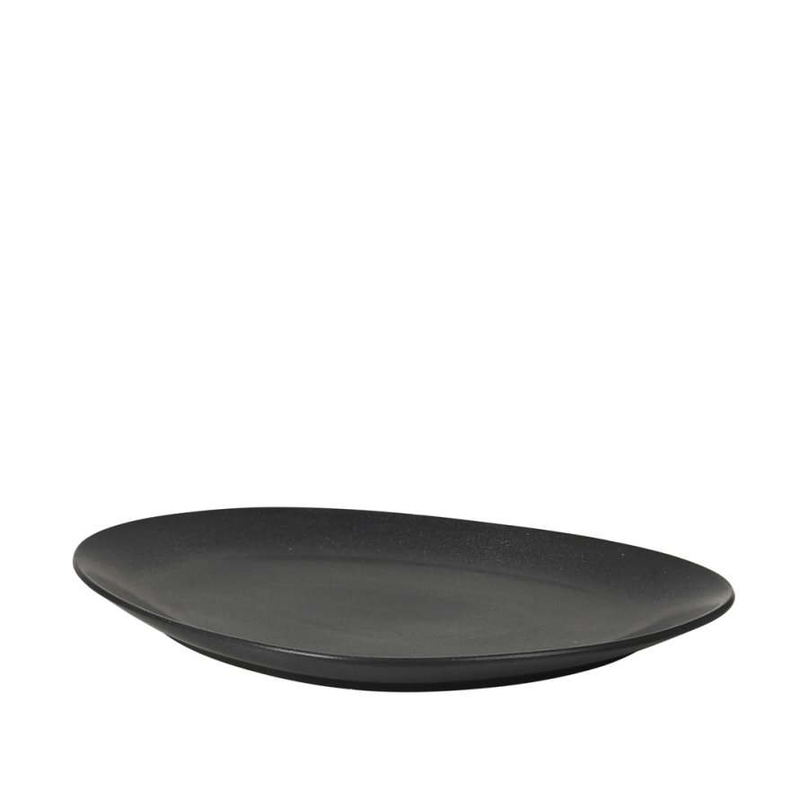 BROSTE COPENHAGEN Limfjord middagstallerken, organisk - mat mrkegr stentj (23x31)