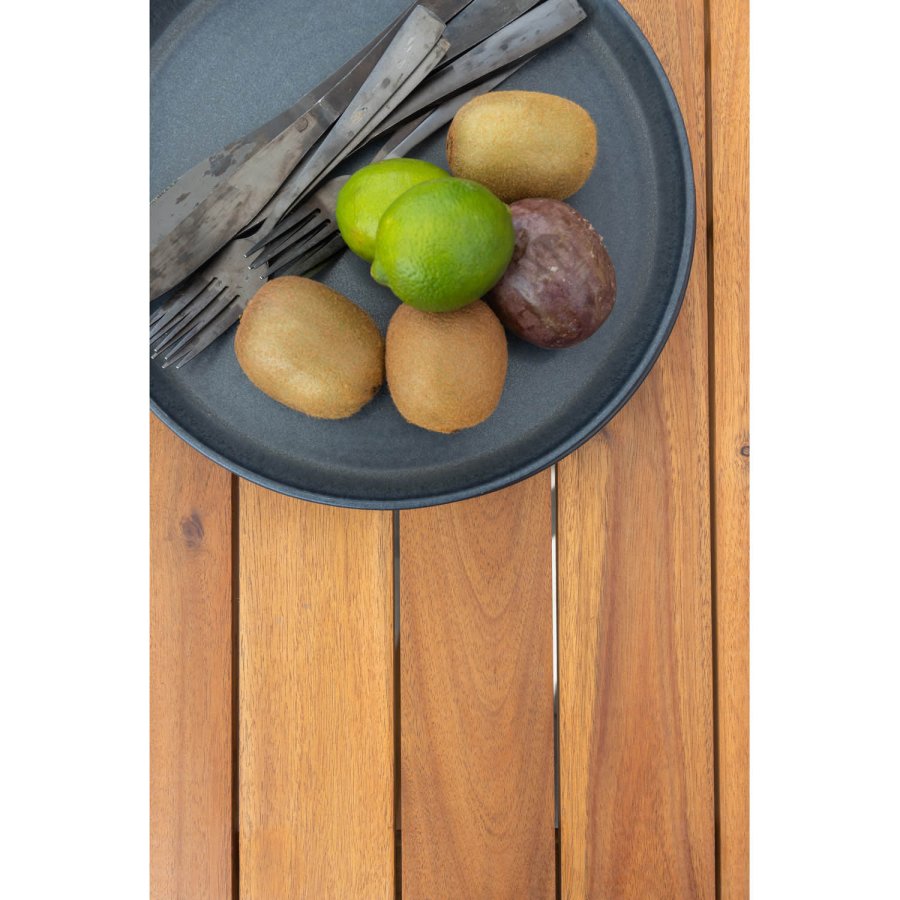 VENTURE DESIGN Khung havebord - brun akacietr og sort stl (200x100)