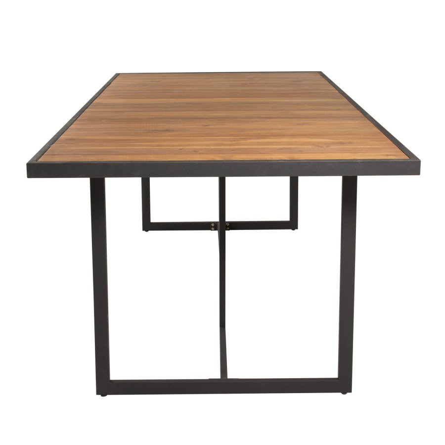 VENTURE DESIGN Khung havebord - brun akacietr og sort stl (200x100)