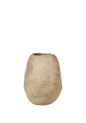 BROSTE COPENHAGEN Organic vase - taupe varm gr stentj