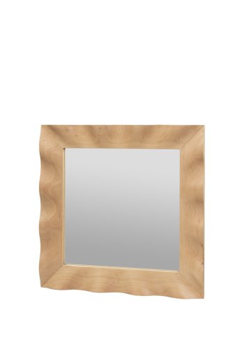 BROSTE COPENHAGEN Wavy vgspejl, kvadratisk - spejlglas og natur bg (70x70)