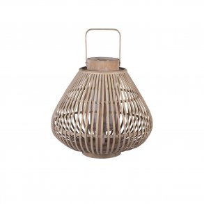 BROSTE COPENHAGEN Sahara M lanterne, rund - glas og natur bambus (39)