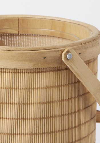 BROSTE COPENHAGEN Saya lanterne, rund - glas og natur bambus (14)