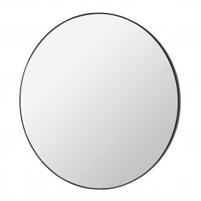 BROSTE COPENHAGEN Complete vgspejl - klar/sort spejlglas/tr, rund (110)