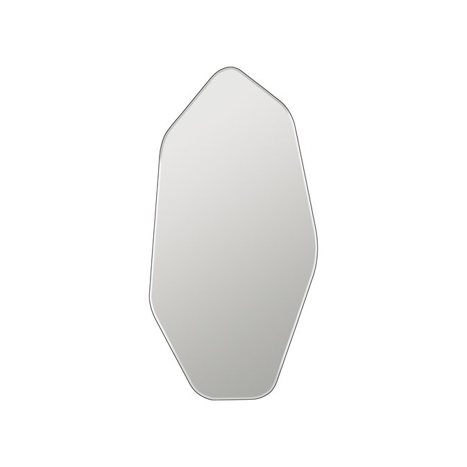 BROSTE COPENHAGEN Ruby vgspejl, organisk - spejlglas og sort MDF (120x60)