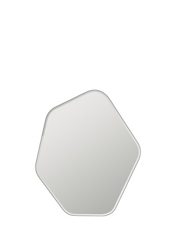 BROSTE COPENHAGEN Ruby vgspejl, heksagon - spejlglas og sort MDF (60x50)