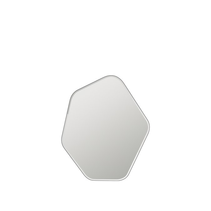 BROSTE COPENHAGEN Ruby vgspejl, heksagon - spejlglas og sort MDF (60x50)