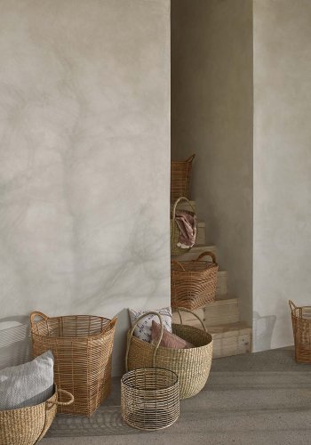 BROSTE COPENHAGEN Safi kurv, m. hank - natur rattan - (st af 2)