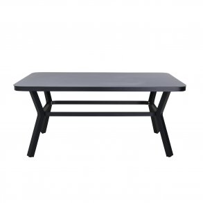 VENTURE DESIGN Virya havebord - gr glas og sort aluminium (160x90)