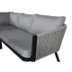 VENTURE DESIGN Virya hjrnesofa st - gr hynder, glas, gr reb og sort aluminium