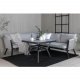VENTURE DESIGN Virya hjrnesofa st - gr hynder, glas, gr reb og sort aluminium