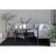 VENTURE DESIGN Virya hjrnesofa st - gr hynder, glas, gr reb og sort aluminium