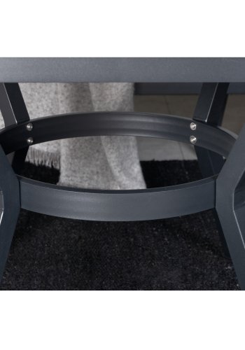 VENTURE DESIGN Virya hjrnesofa st - gr hynder, glas, gr reb og sort aluminium