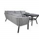 VENTURE DESIGN Virya hjrnesofa st - gr hynder, glas, gr reb og sort aluminium