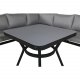 VENTURE DESIGN Virya hjrnesofa st - gr hynder, glas, gr reb og sort aluminium