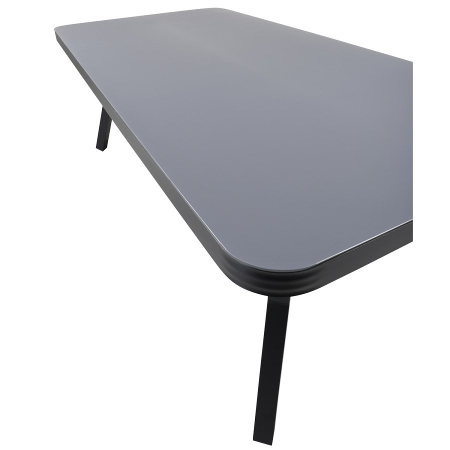 VENTURE DESIGN Virya havebord - gr glas og sort aluminium (200x100)