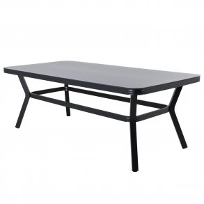 VENTURE DESIGN Virya havebord - gr glas og sort aluminium (200x100)