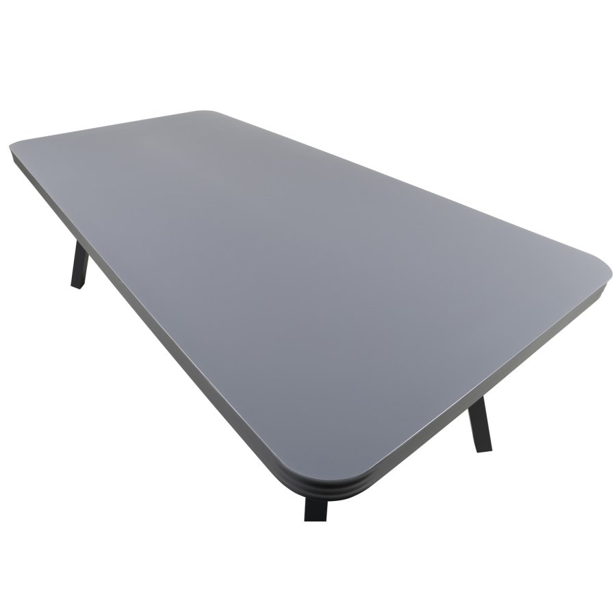 VENTURE DESIGN Virya havebord - gr glas og sort aluminium (200x100)