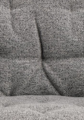 ACT NORDIC Brooke spisebordsstol, m. armln, drejefunktion, syninger - gr stof og sort stl