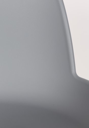 ZUIVER Albert Kuip barstol, m. rygln og fodsttte - lysegr polypropylen/natur ask (65cm)