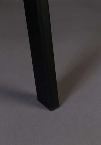 DUTCHBONE Franky barstol, m. rygln og fodsttte - petrol fljl stof og sort stl (80cm)