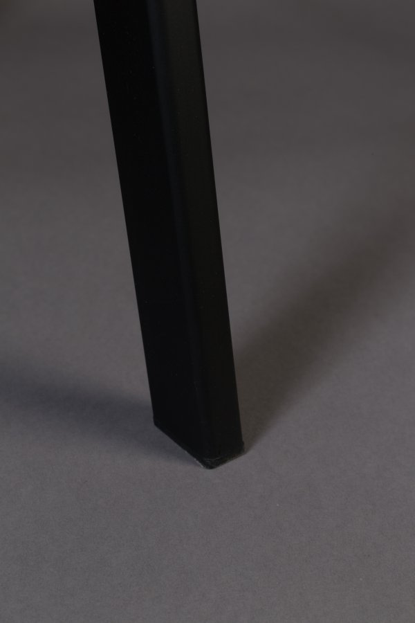 DUTCHBONE Franky barstol, m. rygln og fodsttte - petrol fljl stof og sort stl (80cm)