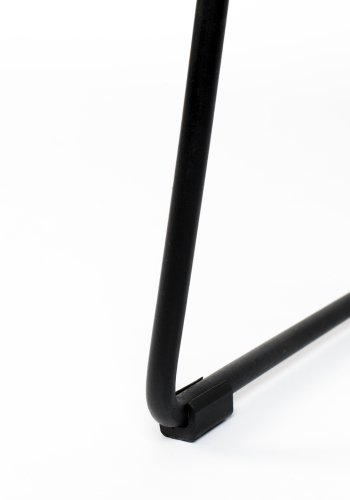 WHITE LABEL LIVING Tangle counterstol, m. fodsttte - sort teaktr og stl