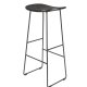 WHITE LABEL LIVING Tangle barstol, m. fodsttte - sort teaktr og stl