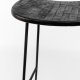 WHITE LABEL LIVING Tangle barstol, m. fodsttte - sort teaktr og stl