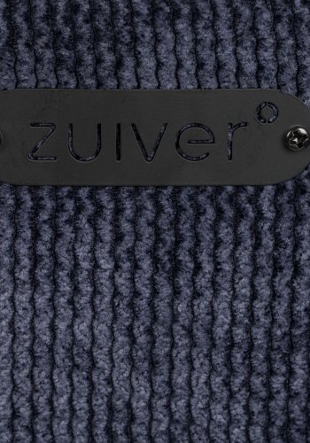 ZUIVER Benson barstol, m. rygln og fodsttte - mrkebl fljl polyester/nylon og sort stl (64,5cm)