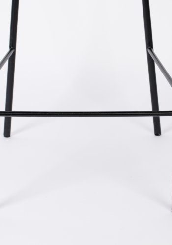 WHITE LABEL LIVING Donny barstol, m. rygln og fodsttte - gr stof og stl