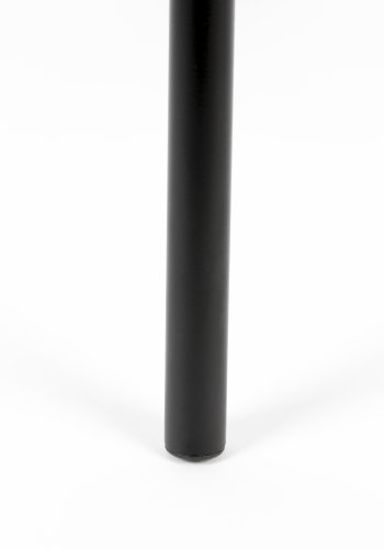 ZUIVER Jort barstol, m. rygln og fodsttte - natur rattan og sort stl (66,5cm)