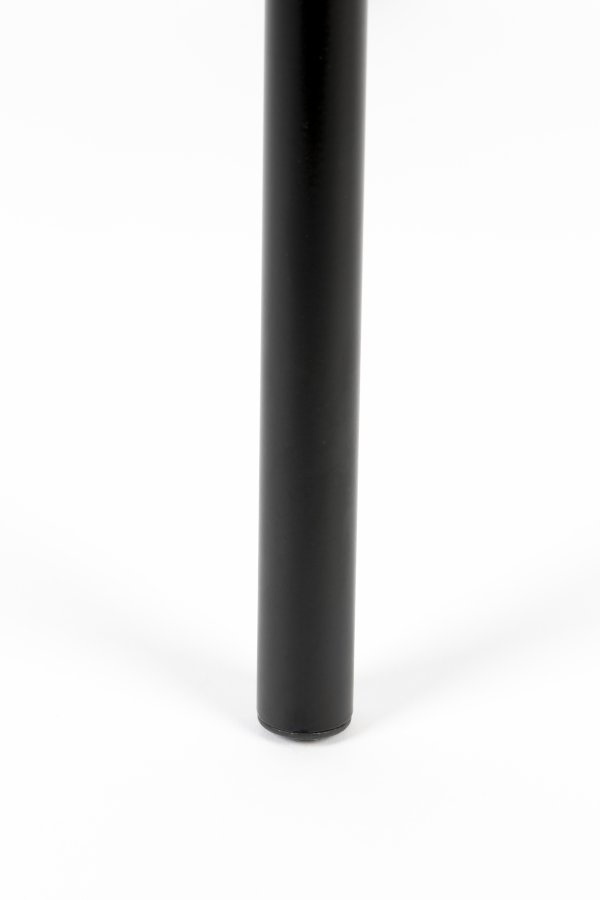 ZUIVER Jort barstol, m. rygln og fodsttte - natur rattan og sort stl (66,5cm)