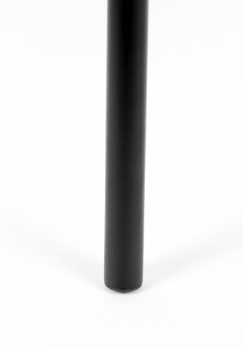 ZUIVER Jort barstol, m. rygln og fodsttte - natur rattan og sort stl (77,5cm)