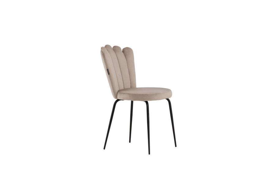 VENTURE DESIGN Limhamn spisebordsstol - beige fljl og sort stl